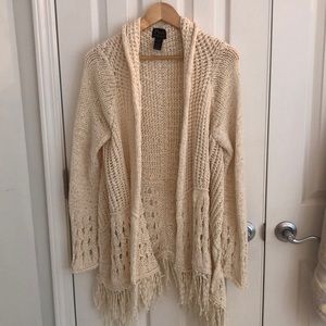 Pure Handknit cream sweater. NWOT!